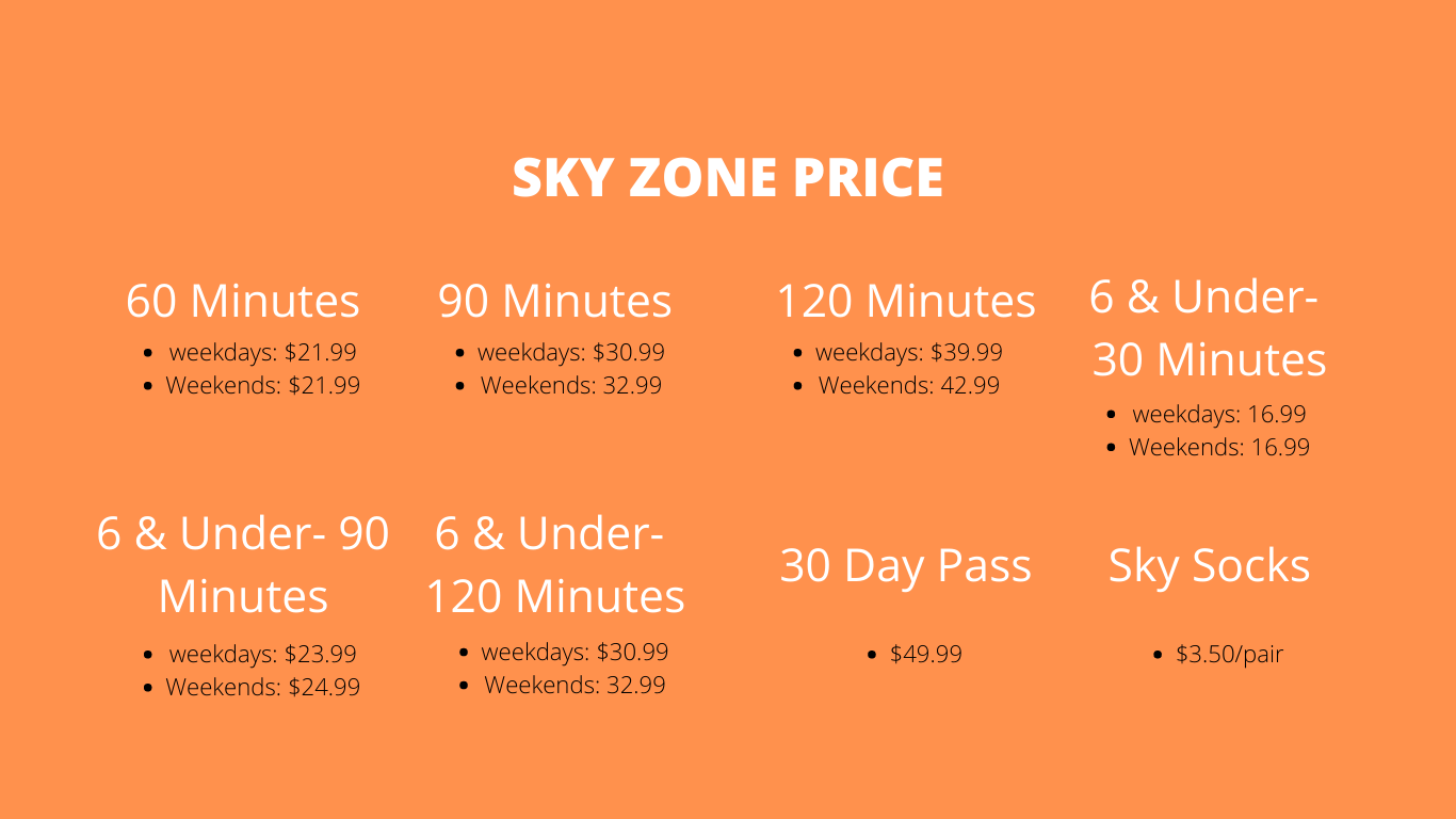 Sky Zone Prices